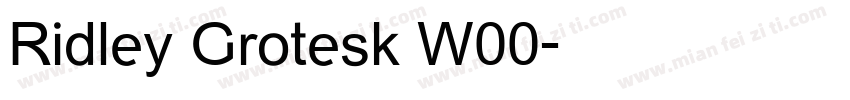 Ridley Grotesk W00字体转换